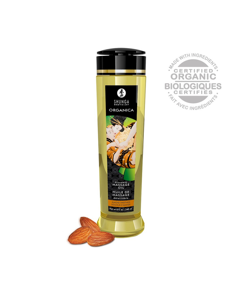 Huile de massage aphrodisiaque bio douceur d'amande 240ml 